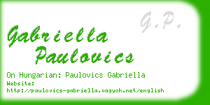 gabriella paulovics business card